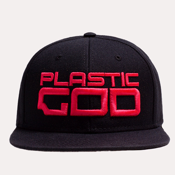 Plasticgod Black Snapback Hat