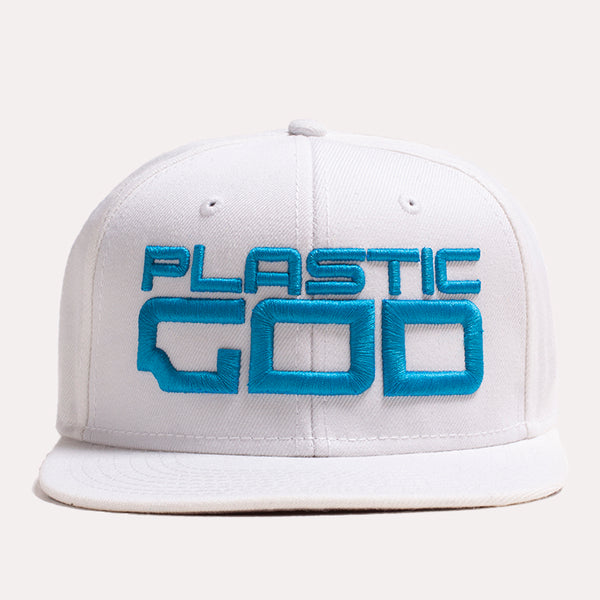 Plasticgod White Snapback Hat